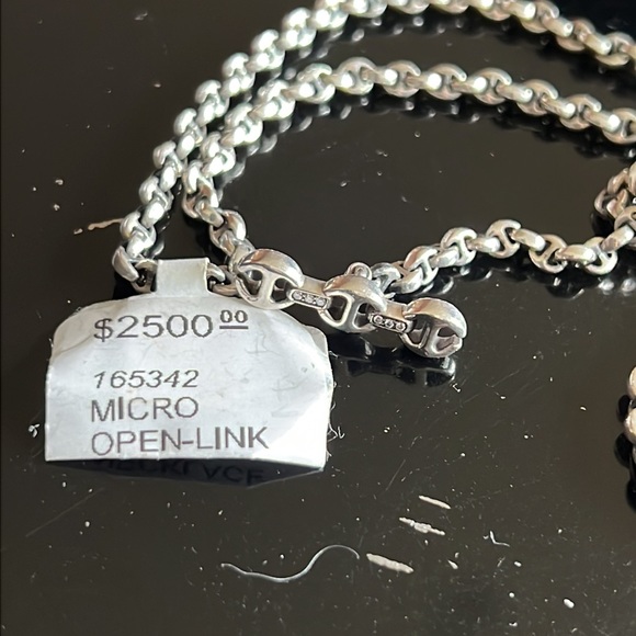 Hoorsenbuhs micro open link 24 inch sterling necklace never worn with diamonds! - Picture 6 of 16